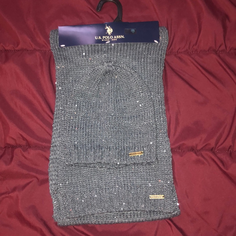 Polo Assn. Scarf & Hat Set